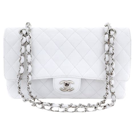 chanel white prin flap bag|chanel patent leather flap bag.